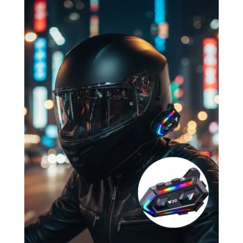 Nevamel® IPX6 Su Geçirmez Intercom 1000m Bağlantı 1000mAh Batarya RGB Işıklı