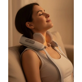 Nevamel® Isı Terapili Boyun ve Omuz Masaj Cihazı Sessiz Motorlu Çok Bölgeli Kullanım
