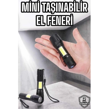Nevamel® Işıldak El Feneri Kamp Lambası Mini Taşınabilir Acil Durum Lambası Fener Led Işık