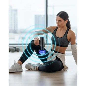 Nevamel® Isıtmalı Soğutmalı Masaj Tabancası 3200 RPM Sessiz Motor USB C Şarjlı