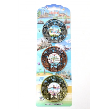 Nevamel İstanbul Temalı Metal Magnet 3lü Set Model 1