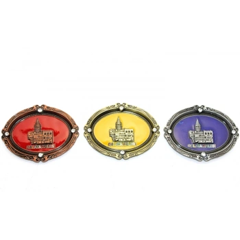 Nevamel İstanbul Temalı Metal Magnet Galata Kulesi Kabartmalı