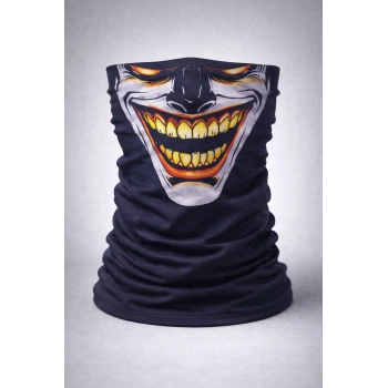 NEVAMEL Joker Gülüşlü Çok Amaçlı Buff – Yüz, Boyun Maskesi ve Bandana No 3