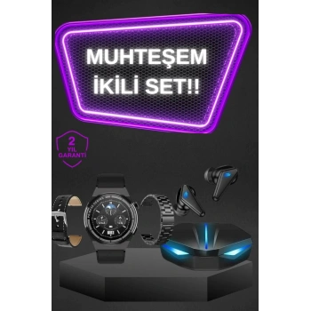 Nevamel Kablosuz Bluetooth Bağlantılı Kulaklık ve Dokunmatik Ekran Akıllı Saat Arama Cevaplama