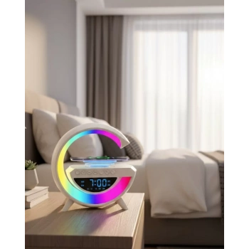 Nevamel® Kablosuz Bluetooth Hoparlör RGB Aydınlatmalı Çoklu Medya Destekli