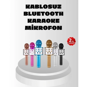 Nevamel Kablosuz Bluetooth Karaoke Mikrofon  Yankı Efektli