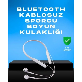 Nevamel® Kablosuz Bluetooth Kulaklık – Boyun Askılı 100 Saat Pil Ömrü