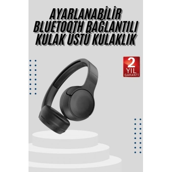 Nevamel® Kablosuz Bluetooth Kulaklık Kulak Üstü Ayarlanabilir Uzun Ömürlü