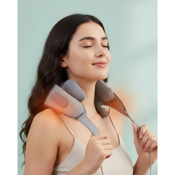 Nevamel® Kablosuz Boyun ve Omuz Masaj Aleti | Isıtmalı ve Yoğurmalı