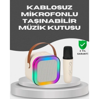 Nevamel® Kablosuz Karaoke Mikrofon Hoparlör Seti Güçlü Ses Çıkışı