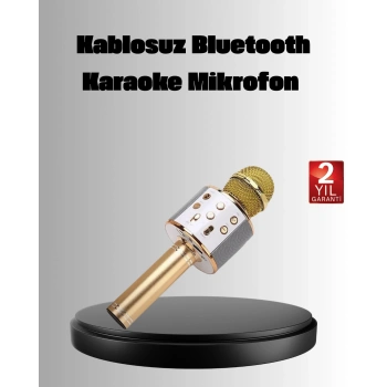 Nevamel® Kablosuz Karaoke Mikrofon USB AUX Destekli Parti ve Eğlence İçin