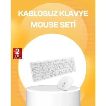 Nevamel Kablosuz Klavye Mouse Takımı - Ergonomik Sessiz ve Enerji Tasarruflu