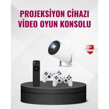 Nevamel® Kablosuz Mini Projeksiyon Cihazı Oyun ve Film İçin Taşınabilir Ev Sineması