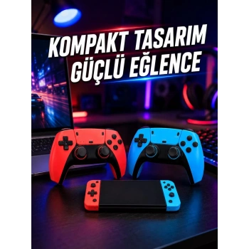 Nevamel® Kablosuz Retro Oyun Konsolu HDMI TV Bağlantılı Çift Gamepad Seti