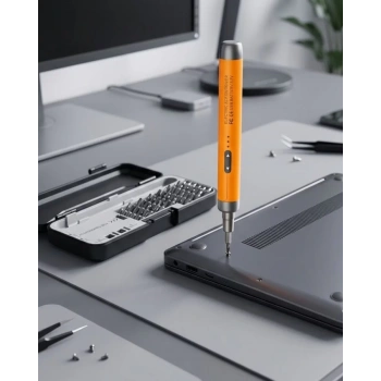 Nevamel® Kablosuz Şarjlı Elektrikli Tornavida Seti 38 Uçlu Type C Li Pil Hassas Tamir Seti