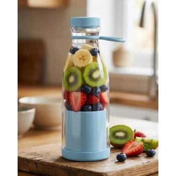 Nevamel® Kablosuz Taşınabilir Blender 380 ml Smoothie Milkshake Meyve Karıştırıcı