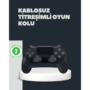 Nevamel® Kablosuz Titreşimli Oyun Kolu – PS4 Uyumlu Ergonomik Tasarım ve Uzun Pil Ömrü