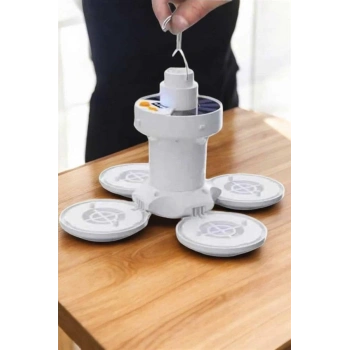 Nevamel Kamp Lambası Işıldak Beyaz Işık Güneş Enerjili Solar Aydınlatma 5 Kanatlı Katlanabilir