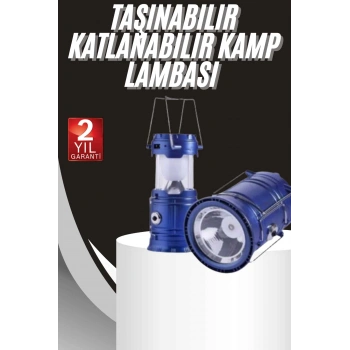Nevamel Kamp Lambası Solar Şarjlı Kızaklı Kamp Feneri Led Lamba Işıldak