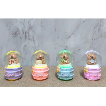 Nevamel® Kapibara Tasarımlı Işıklı Kar Küresi