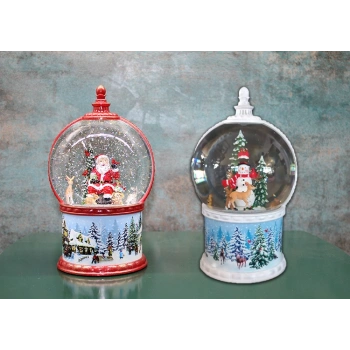 Nevamel Kardan Adam Ve Noel Babalı Işıklı Müzikli Kar Küresi