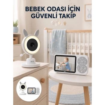 Nevamel® Karşılıklı Sesli Bebek Kamerası 4x Zoom Sıcaklık Sensörlü Yeni Nesil