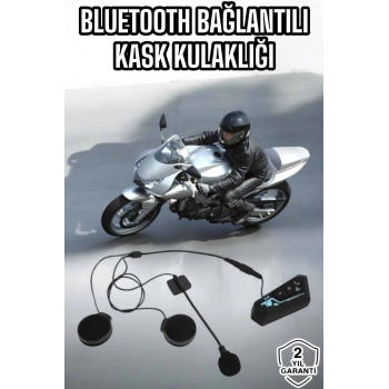 Nevamel Kask Kulaklığı Motosiklet Intercom Interkom Dinleme Konuşma Özellikli Su Geçirmez
