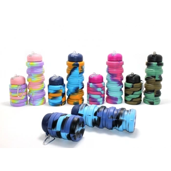 Nevamel Katlanabilir Portatif Silikon Su Şişesi 500 Ml Model 1