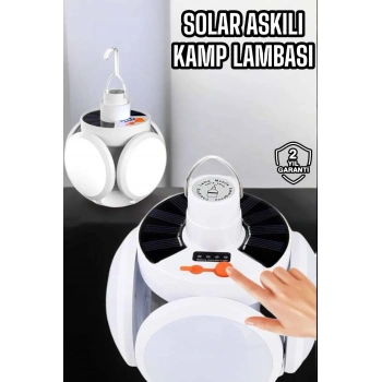 Nevamel Katlanabilir Taşınabilir Kamp Lambası Işıldak Beyaz Işık Güneş Enerjili Solar Aydınlatma