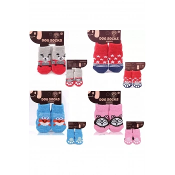 Nevamel Kedi Köpek Kaydırmaz Örme Çorap