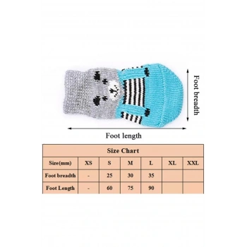 Nevamel Kedi Köpek Kaydırmaz Örme Çorap