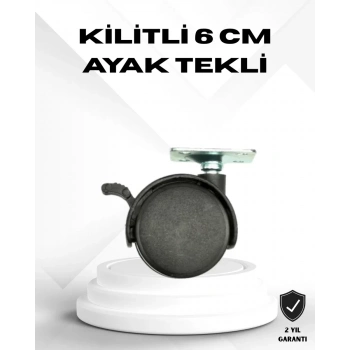 Nevamel® Kilitli 6 cm Masa Ayağı Tekli Döner Tekerlek