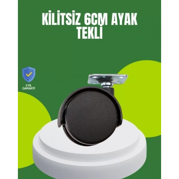 Nevamel® Kilitsiz 6 cm Tekerlek Ayak Tek Adet