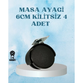 Nevamel® Kilitsiz Mobilya Tekerleği 6 cm 4 Adet Dayanıklı Tasarım