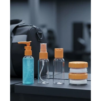 Nevamel® Kompakt 5’li Seyahat Kozmetik Şişe Seti Sızdırmaz