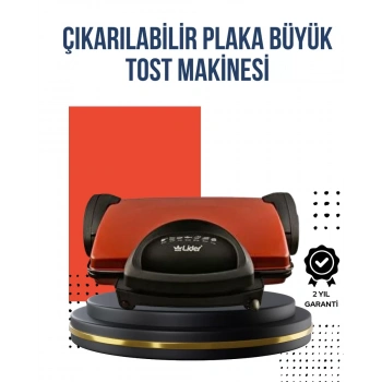 Nevamel® Kompakt Izgara ve Tost Makinesi – Çıkarılabilir Plaka Döküm Gövde