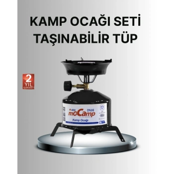 Nevamel® Kompakt Kamp Ocağı Seti Gaz Tüplü Ayarlanabilir Alevli 400g Hafif Tasarım
