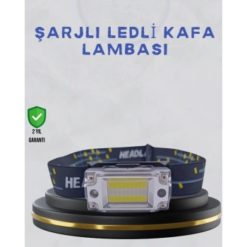 Nevamel® Kompakt LED Kafs Feneri USB Şarjlı Manyetik 2 Işık Modlu 215 Lümen