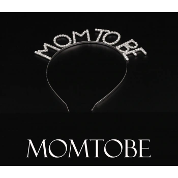 Nevamel Kristal Taşlı Gümüş Renk Mom to Be Tacı Anne Tacı