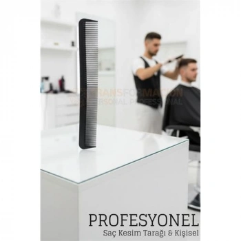 Nevamel® Kuaför Saç Kesim Tarağı - Profesyonel Eğimli Tasarım Berber Kesim Tarağı