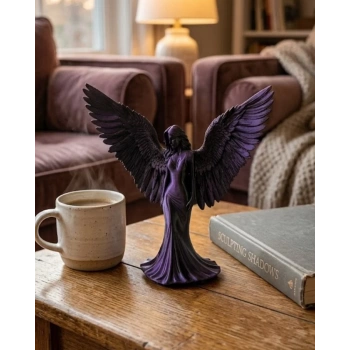 Nevamel® Küçük Boy Mor Melek İnsan Biblo Estetik Dekoratif Obje