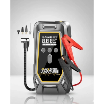 Nevamel® Lastik Şişirme Powerbank Özellikli Taşınabilir Cihaz