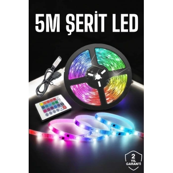 Nevamel Led Işık 5 Metre Şerit Led RGB Işıklı