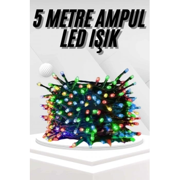 Nevamel® Ledli Fişli Led Dekor Lambası 5M RGB Yılbaşı Ağacı Işığı