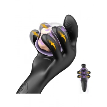 Nevamel® Longz-Black – Erkekler Için 10 Modlu Titreşimli Ve 10 Modlu Sıkma Fonksiyonlu Mastürbatör