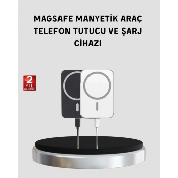 Nevamel MagSafe Uyumlu Kablosuz Powerbank – Güçlü Mıknatıs Hızlı Şarj Kompakt Tasarım