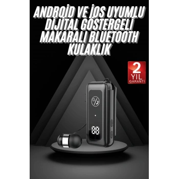 Nevamel Makaralı Bluetooth Kulaklık Telefon Uyumlu Makaralı TF Kart Girişli Güç Göstergeli