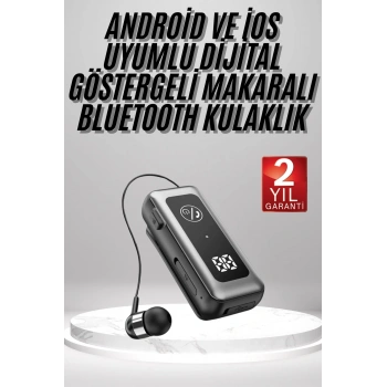 Nevamel Makaralı Kulaklık SD Kart Girişli Dijital Göstergeli Kablolu Bluetooth Kulaklık