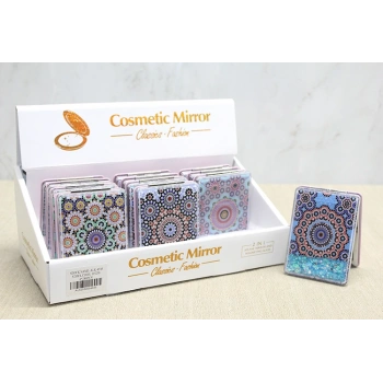 Nevamel® Mandala Desenli Hareketli Sulu El Aynası - Model 1