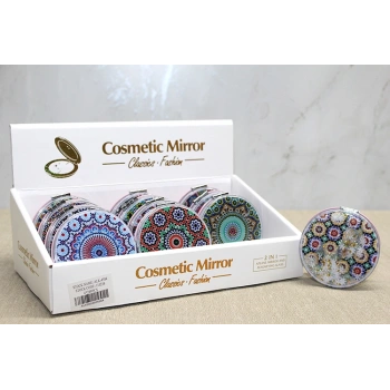 Nevamel® Mandala Desenli Hareketli Sulu El Aynası - Model 3